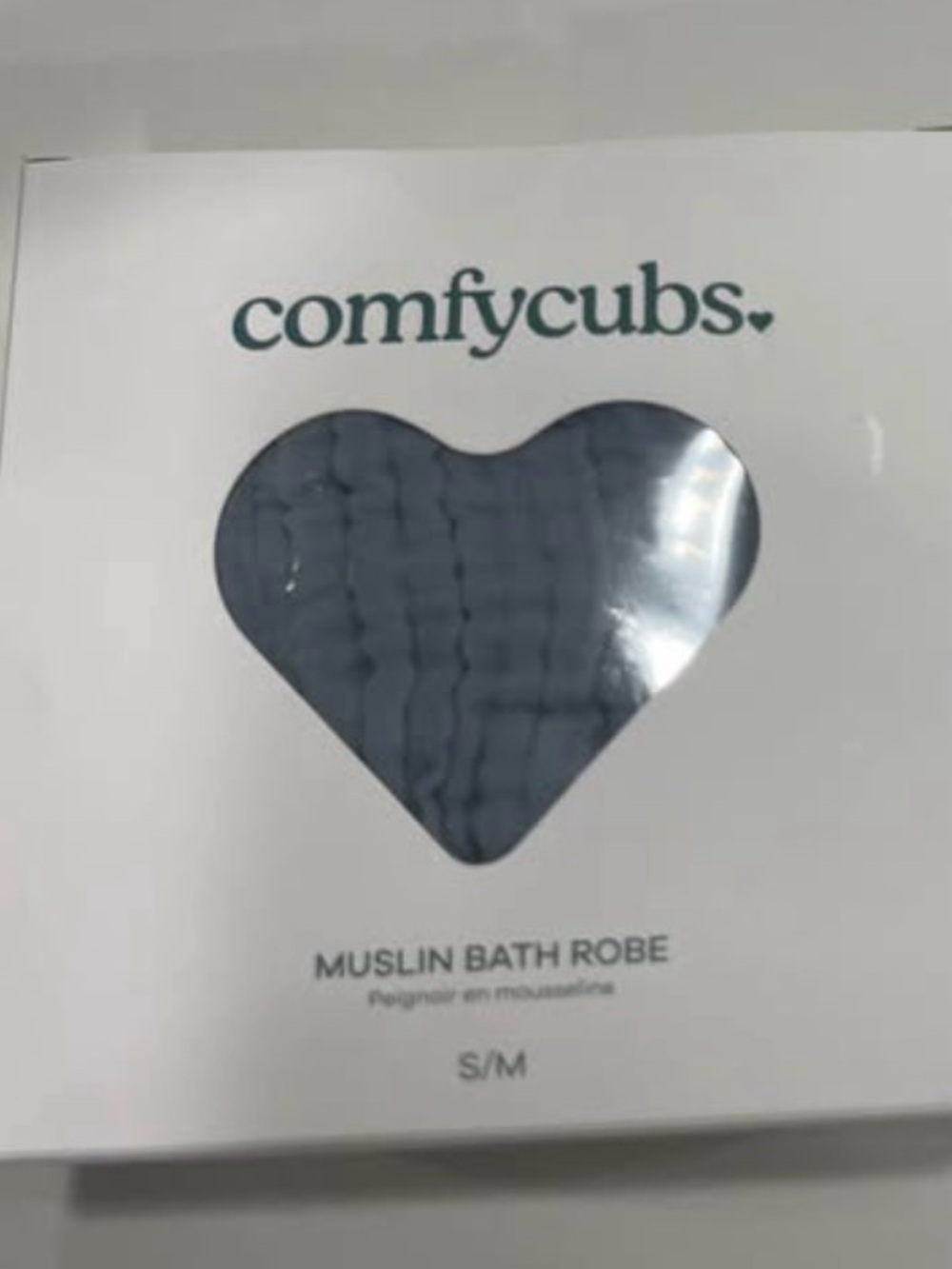 S/M Comfy Cubs 100% muslin cotton bathrobe